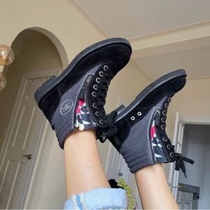 Chanel Black and Gray Boots